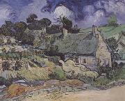 Vincent Van Gogh Thatched Cottages at Cordeville,at Auvers-sur-Oise (mk06) oil painting